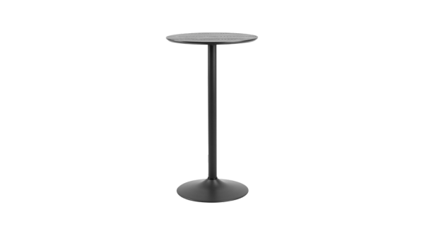 Black Tall Round Bar Table