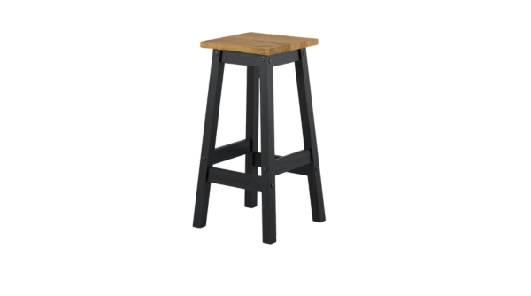Wood Finish High Stool